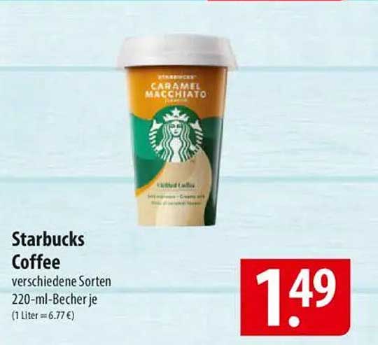 Starbucks Coffee verschiedene Sorten 220-ml-Becher je