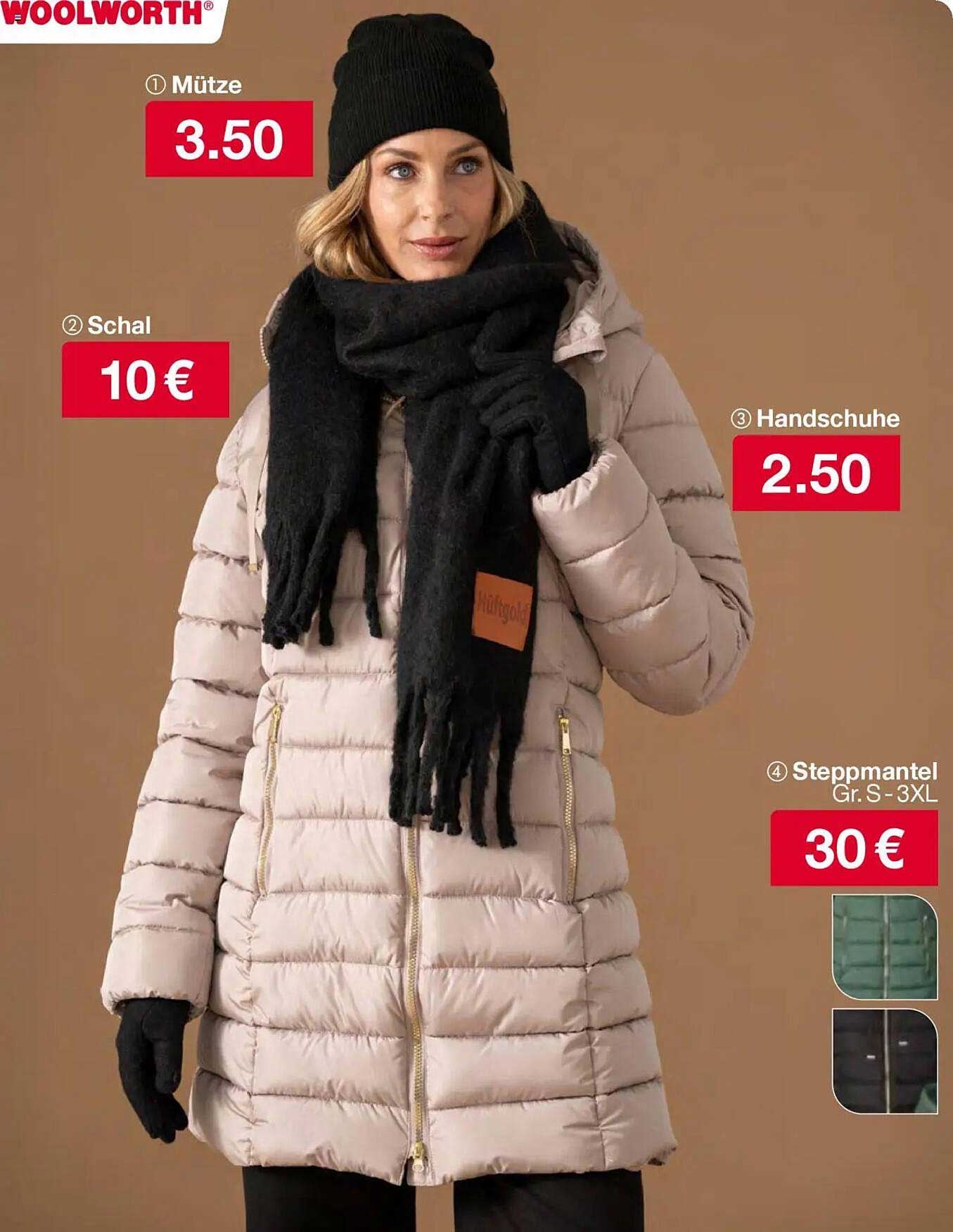Steppmantel Gr. S-3XL für 30 €