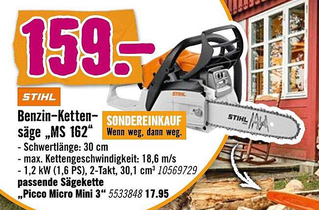STIHL Benzin-Kettensäge MS 162