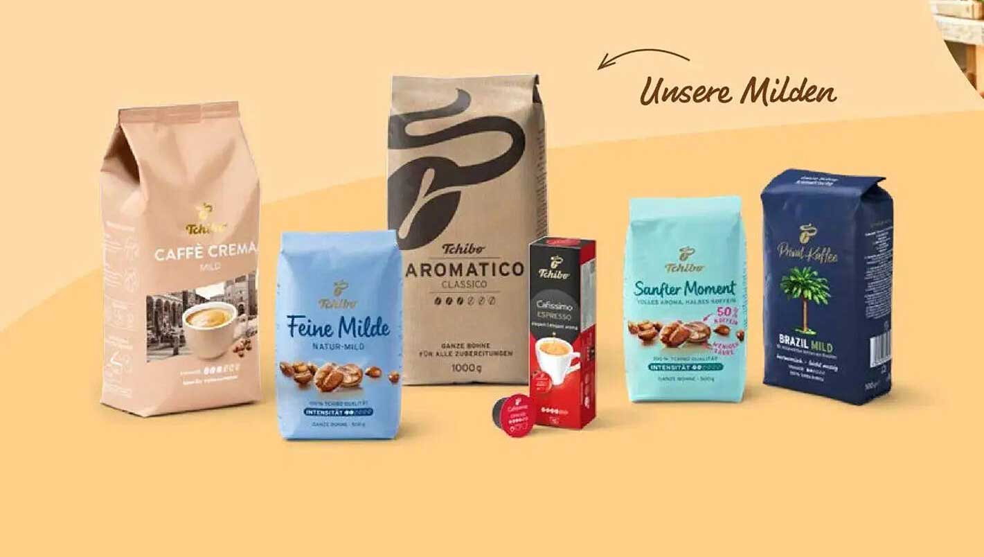 Tchibo Kaffeegenuss - Wählen Sie aus verschiedenen milden Kaffeesorten