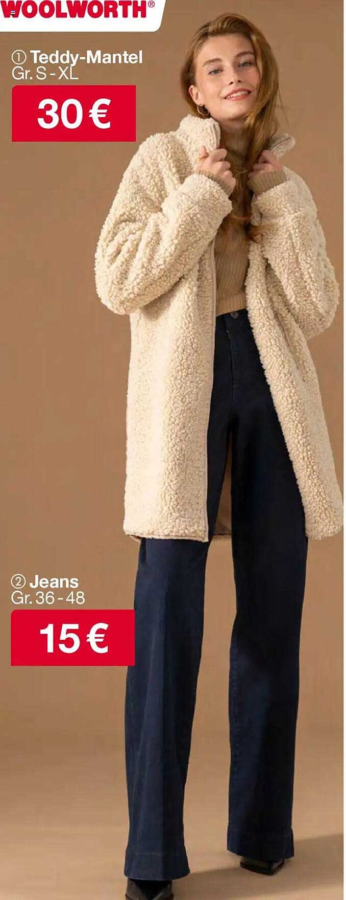 Teddy-Mantel Gr. S-XL für 30 €