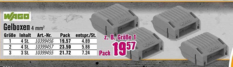 WAGO Gelboxen 4 mm² - Ihre perfekte Lösung für sicheres und sauberes Arbeiten