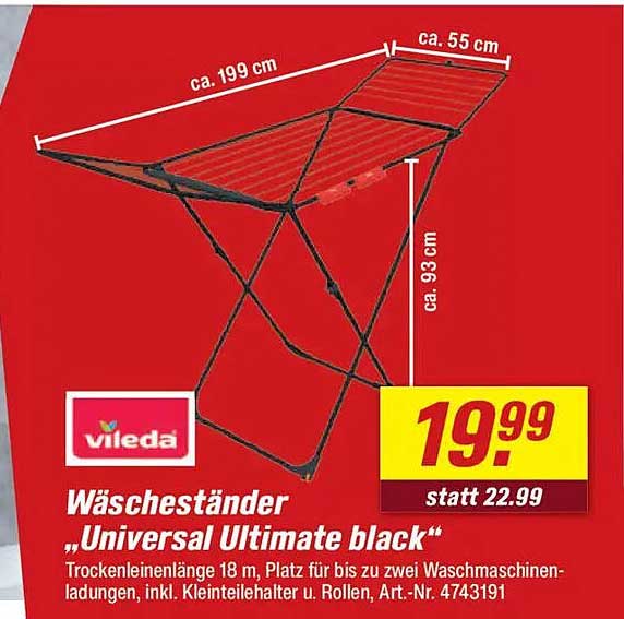 Wäscheständer „Universal Ultimate black“