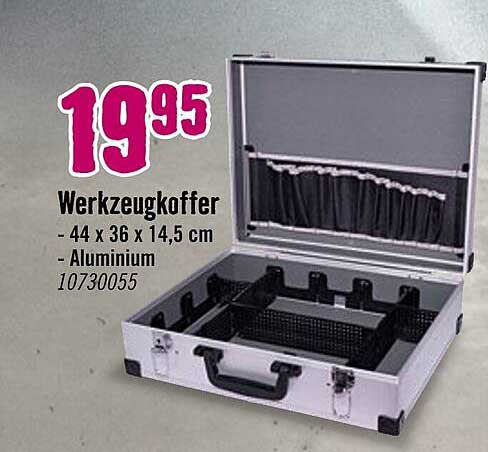 Werkzeugkoffer aus Aluminium - 44 x 36 x 14,5 cm