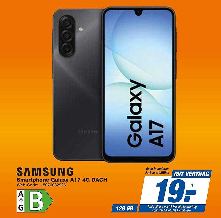 Samsung Smartphone Galaxy A17 4G DACH