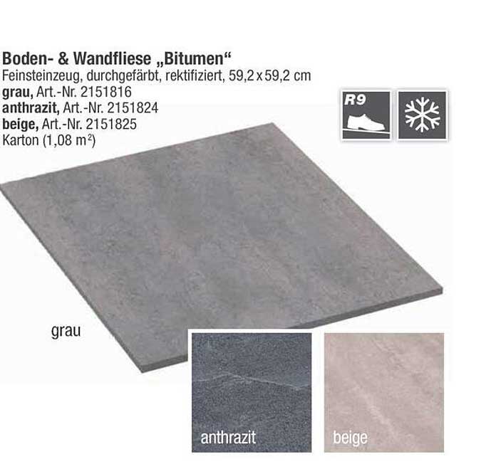 Boden- & Wandfliese „Bitumen“