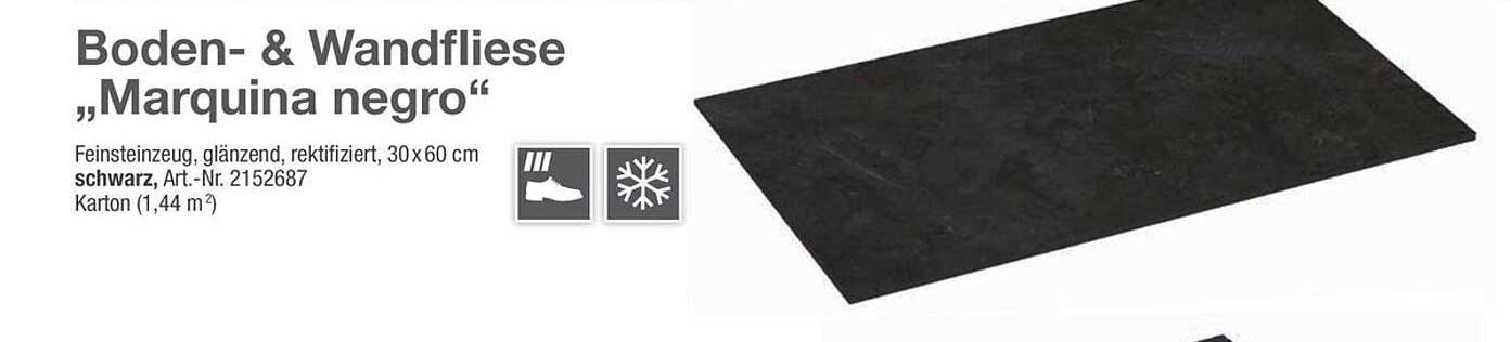 Boden- & Wandfliese „Marquina negro“