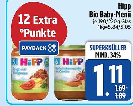 Hipp Bio Baby-Menü