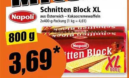 Napoli Schnitten Block XL