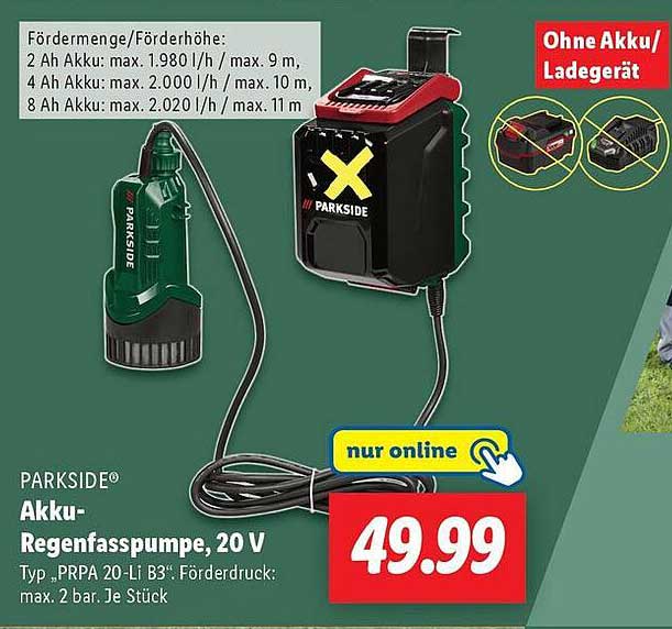 Wunderbar Akku Regenfasspumpe Lidl Ebenbild