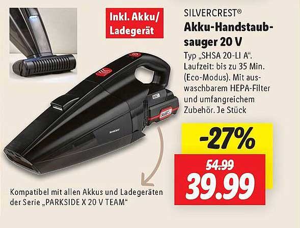 Akku Handstaubsauger Lidl