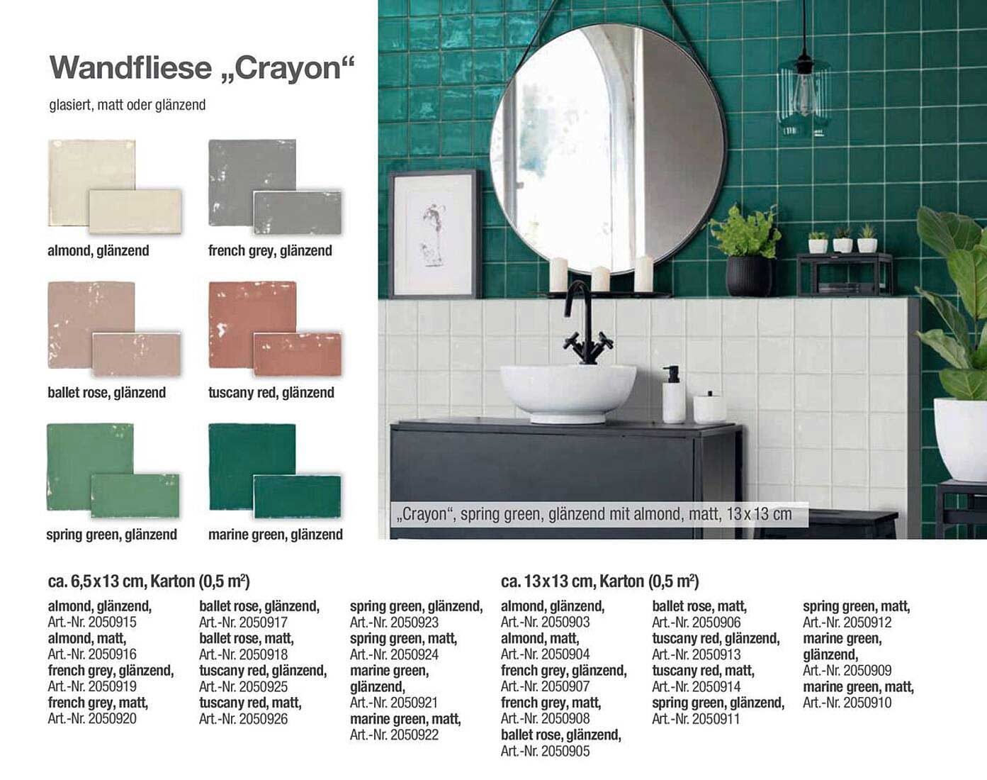 Wandfliese „Crayon“