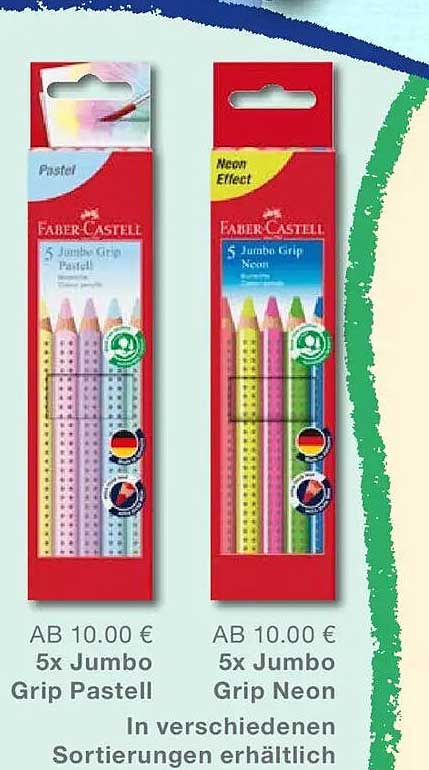 5x Jumbo Grip Pastell