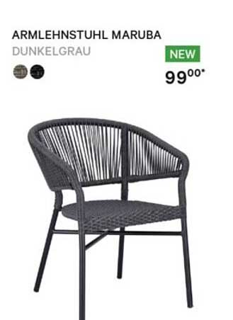 ARMLEHNSTUHL MARUBA DUNKELGRAU