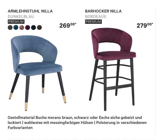 ARMLEHNSTUHL NILLA DUNKELBLAU