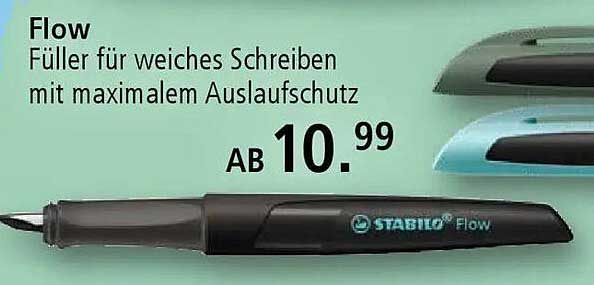 Flow Füller für weiches Schreiben mit maximalem Auslaufschutz