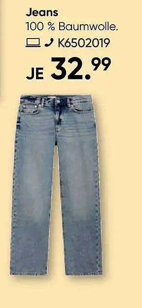 Jeans 100 % Baumwolle.