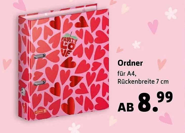 Ordner für A4, Rückenbreite 7 cm