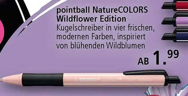 pointball NatureCOLORS Wildflower Edition Kugelschreiber in vier frischen, modernen Farben, inspiriert von blühenden Wildblumen