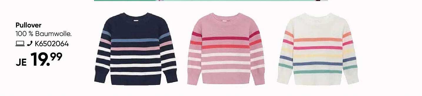 Pullover 100 % Baumwolle.