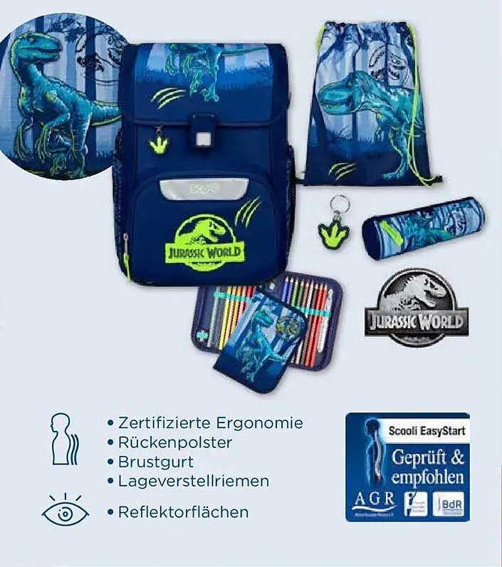 Schulranzen Set Jurassic World