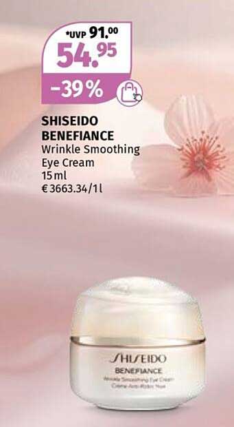SHISEIDO BENEFIANCE Wrinkle Smoothing Eye Cream 15 ml