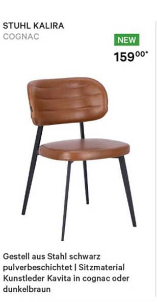STUHL KALIRA COGNAC