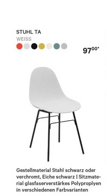 STUHL TA WEISS