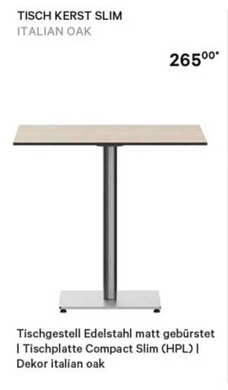 TISCH KERST SLIM