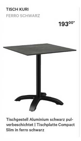 TISCH KURI FERRO SCHWARZ