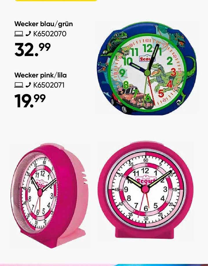 Wecker blau/grün