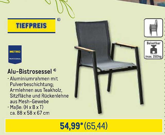 Alu-Bistrostuhl