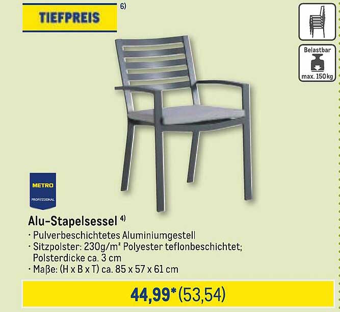 Alu-Stapelsessel