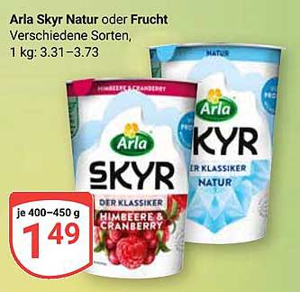 Arla Skyr Natur oder Frucht - Verschiedene Sorten