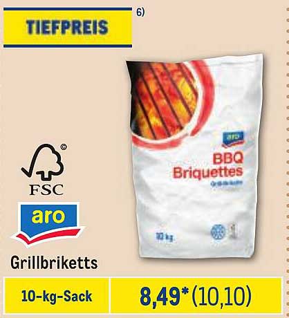 aro Grillbriketts 10-kg-Sack