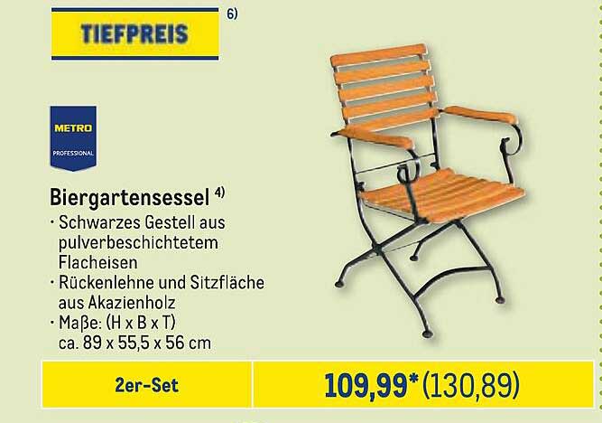 Biergartensessel 2er-Set