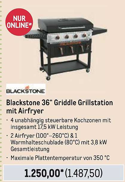 Blackstone 36" Griddle Grillstation mit Airfryer