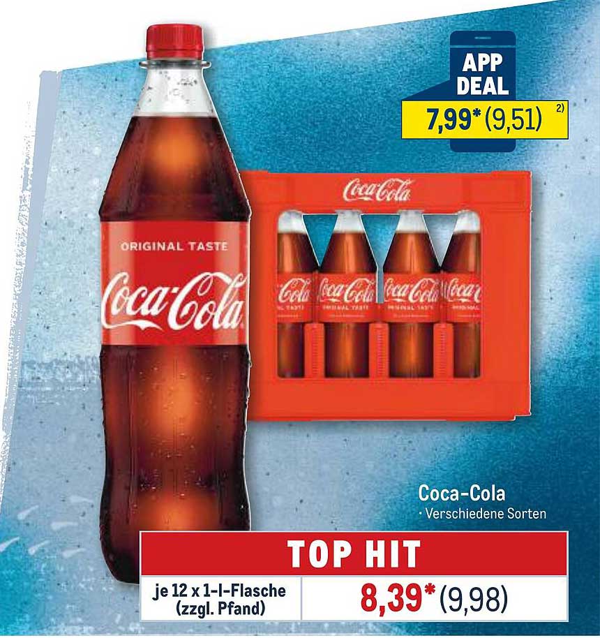 Coca-Cola - je 12 x 1-L-Flasche (zzgl. Pfand)