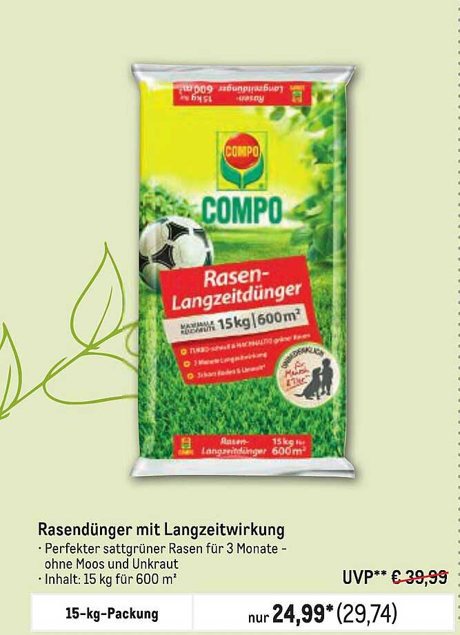 COMPO Rasen-Langzeitdünger 15 kg