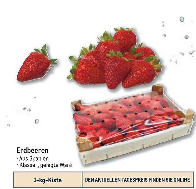 Erdbeeren aus Spanien - 1-kg-Kiste