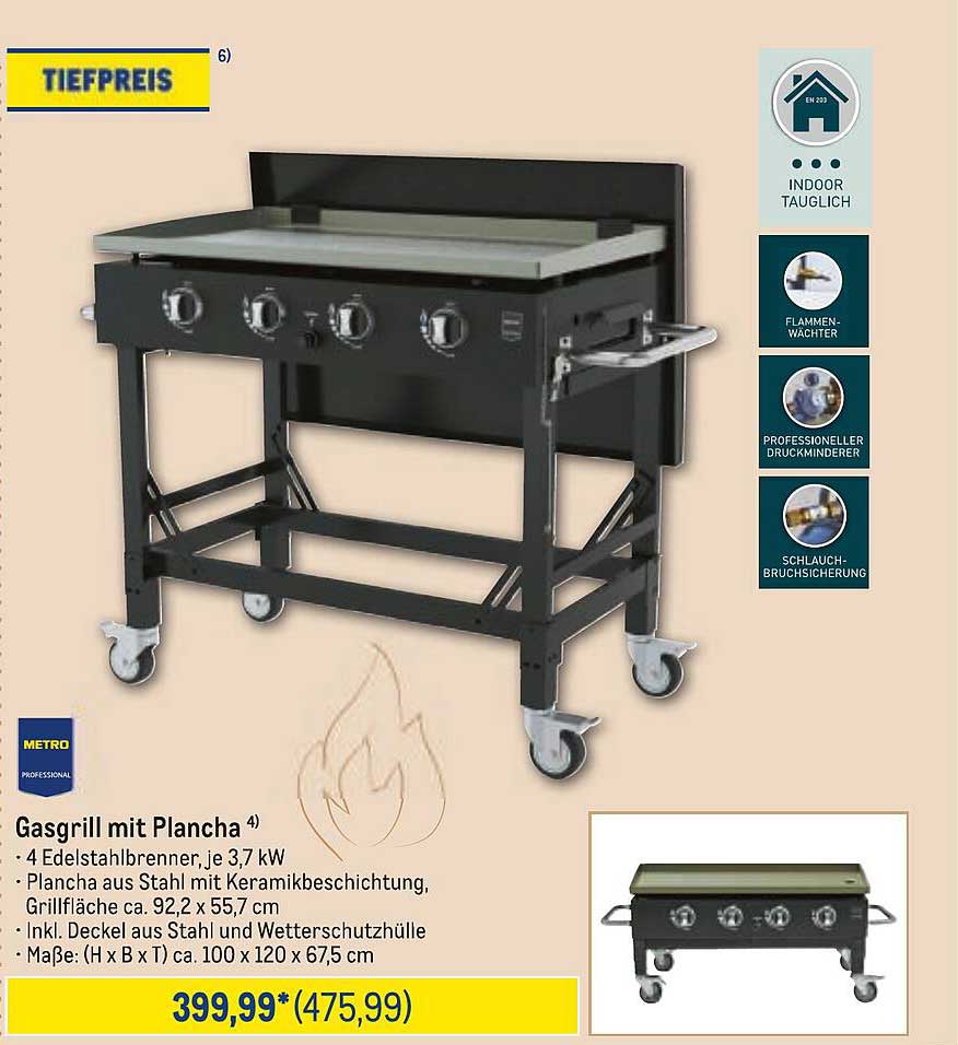 Gasgrill mit Plancha