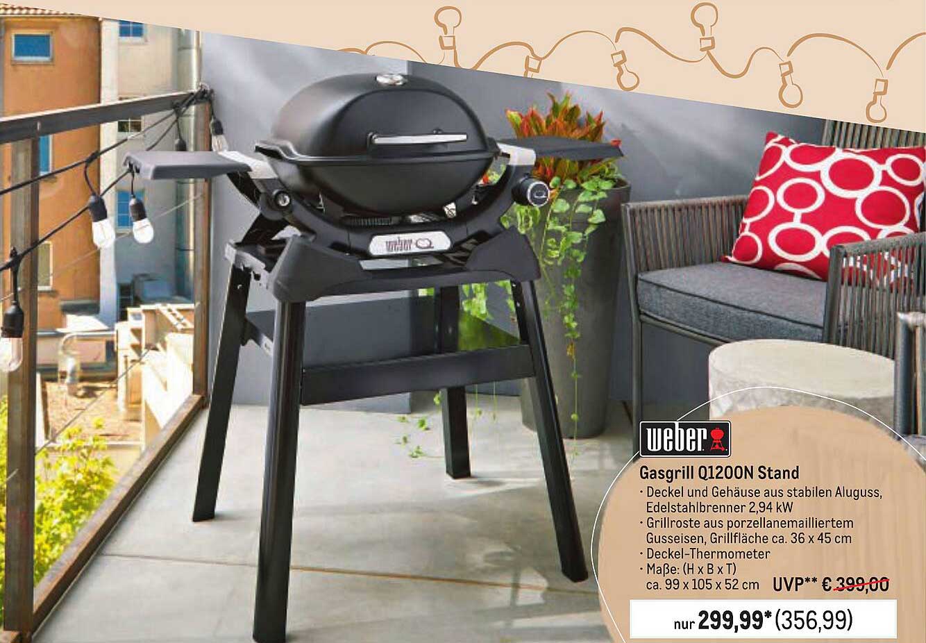 Gasgrill Q1200N Stand von Weber
