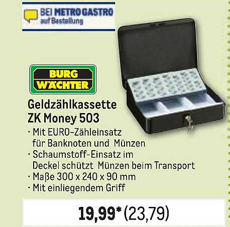 Geldzählkassette ZK Money 503 von BURG-WÄCHTER