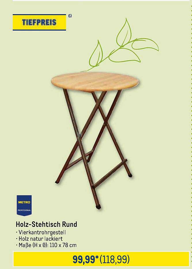 Holz-Stehtisch Rund