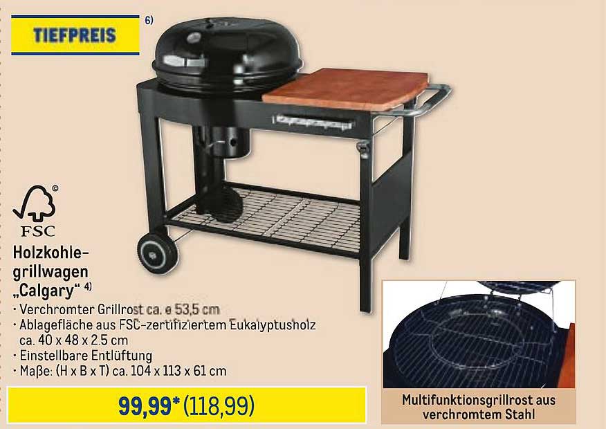 Holzkohlegrillwagen "Calgary"