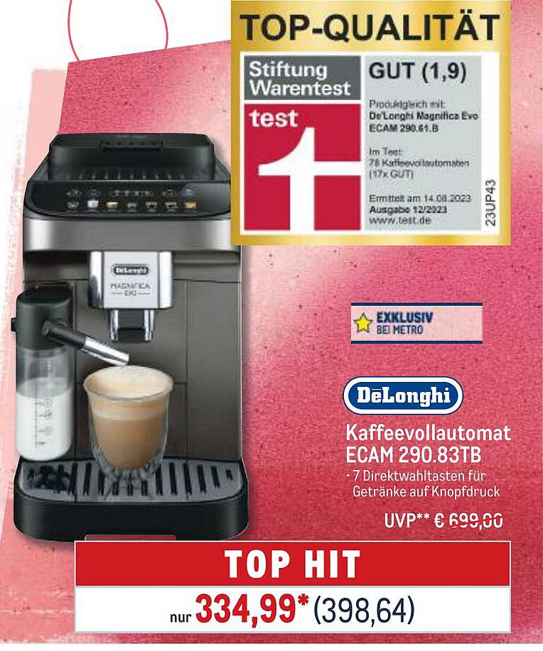 Kaffeevollautomat ECAM 290.83TB von DeLonghi