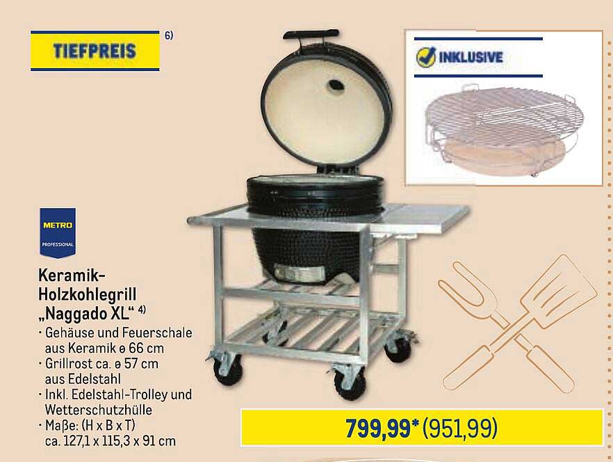 Keramik-Holzkohlegrill „Naggado XL“