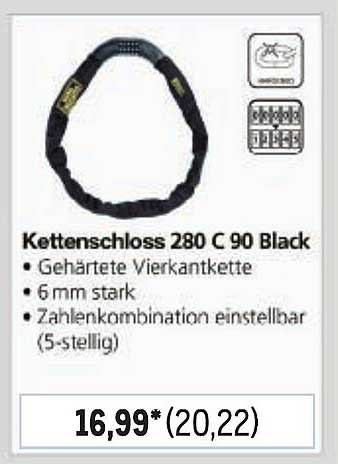 Kettenschloss 280 C 90 Black