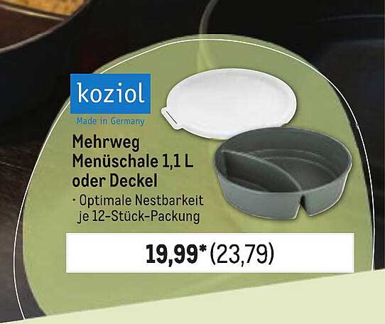 Koziol Mehrweg Menüschaale 1,1 L oder Deckel