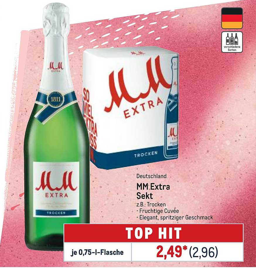 MM Extra Sekt, je 0,75 l-Flasche